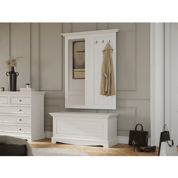 Předsíňový panel se zrcadlem BELLU bílá 1