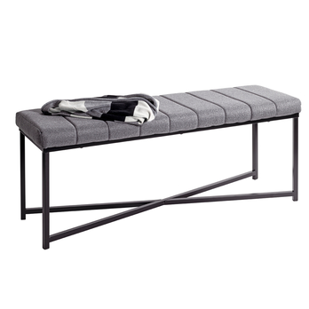 Lavice BENEDIKT šedá/černá, šířka 118 cm 2
