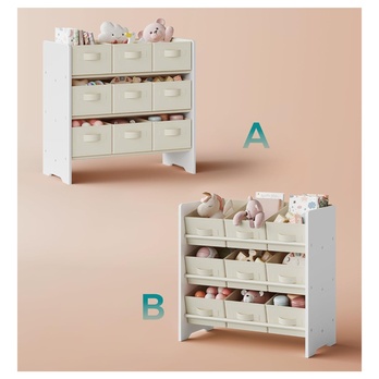 Dětský regál BENI II krémová/bílá 2