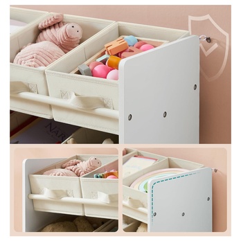 Dětský regál BENI II krémová/bílá 3