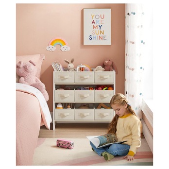 Dětský regál BENI II krémová/bílá 4