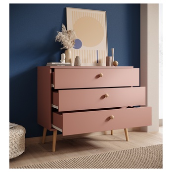 Komoda BENI růžová 2