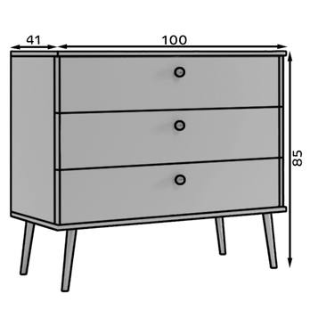 Komoda BENI růžová 3