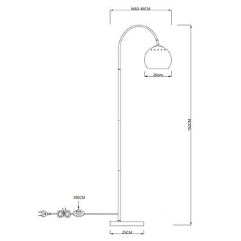 Stojací lampa BENNO písková 6