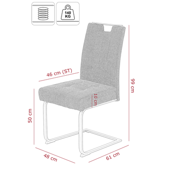 Jídelní set BENOTI dub evoke/béžová 13