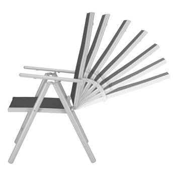 Zahradní židle BEREN stříbrná/černá, set 3 ks 2