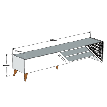 TV komoda BERIL ořech 4