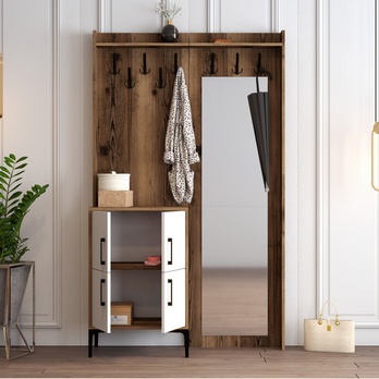 Předsíňová sestava BERLIN 1 ořech/bílá 3