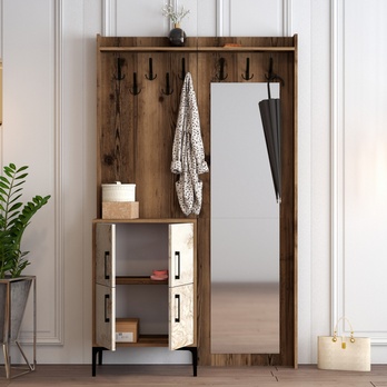 Předsíňová sestava BERLIN 1 ořech/mramor 3