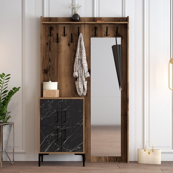 Předsíňová sestava BERLIN 1 ořech/černá 2