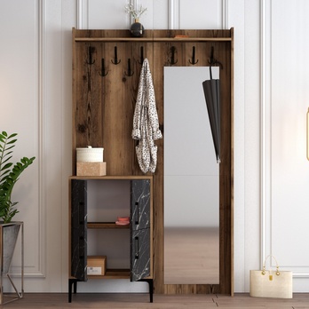 Předsíňová sestava BERLIN 1 ořech/černá 3