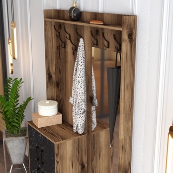 Předsíňová sestava BERLIN 1 ořech/černá 4