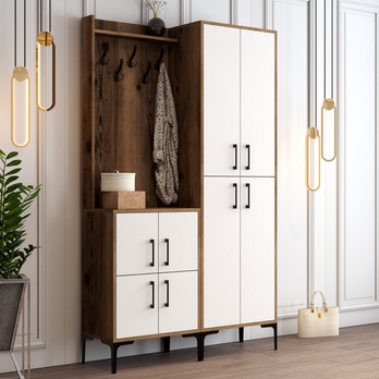 Předsíňová sestava BERLIN 2 ořech/bílá 1