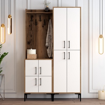 Předsíňová sestava BERLIN 2 ořech/bílá 2