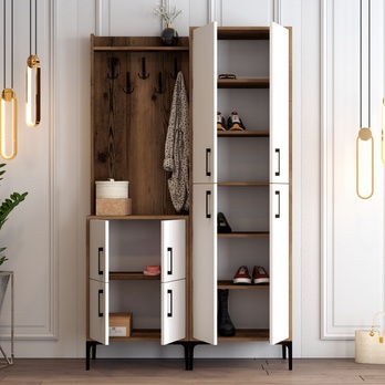 Předsíňová sestava BERLIN 2 ořech/bílá 3