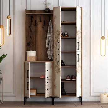 Předsíňová sestava BERLIN 2 ořech/mramor 3