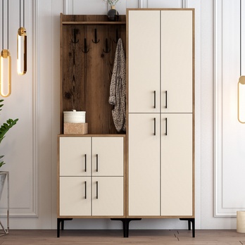 Předsíňová sestava BERLIN 2 krémová/ořech 2