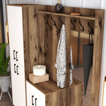 Předsíňová sestava BERLIN 3 ořech/bílá 4