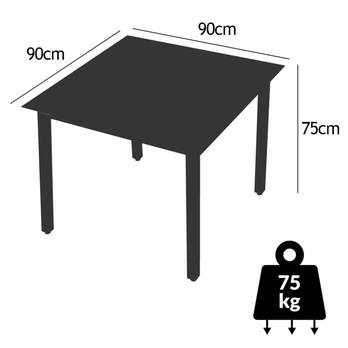 Zahradní stůl BERN 1 stříbrná/černá 4