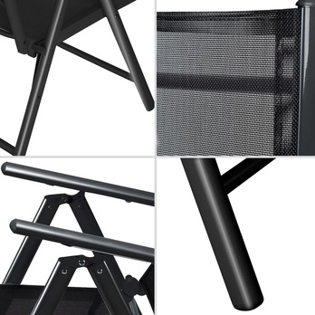 Zahradní židle BERN 2 antracitová, set 2 ks 3