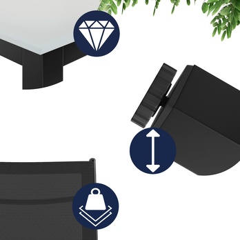 Zahradní set BERN 3 černá/bílá 3