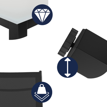 Zahradní set BERN 4 antracitová/bílá 3