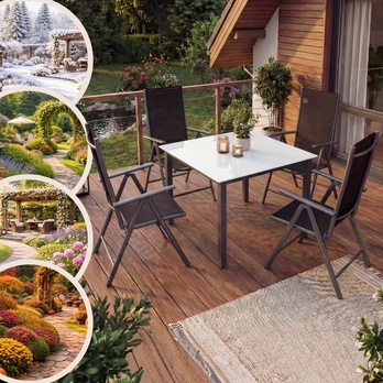 Zahradní set BERN 4 antracitová/bílá 1