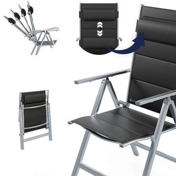 Zahradní set BERN 5 stříbrná/černá 2