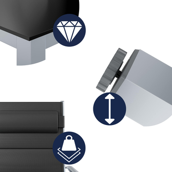 Zahradní set BERN 5 stříbrná/černá 3