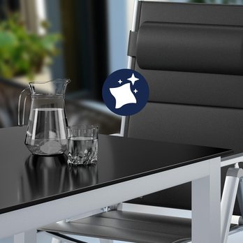 Zahradní set BERN 5 stříbrná/černá 4