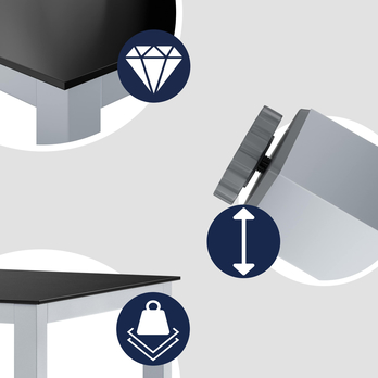 Zahradní stůl BERN 6 stříbrná/černá 3