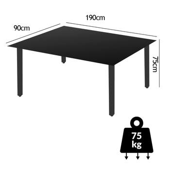 Zahradní stůl BERN 7 stříbrná/černá 1