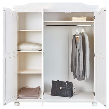 Šatní skříň BERNIAN II bílá, šířka 150 cm 2