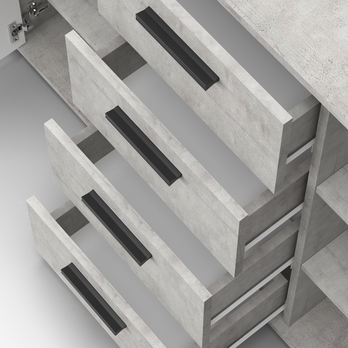 Komoda BERNO 4 beton/bílá 3