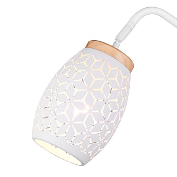 Stojací lampa BIDAR bílá/přírodní 2