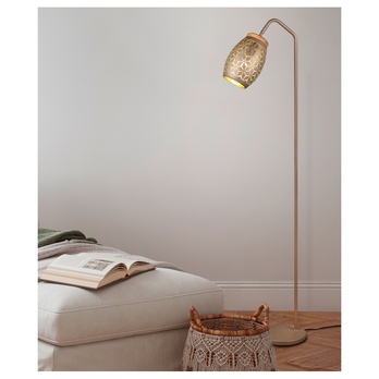 Stojací lampa BIDAR hnědá/přírodní 1