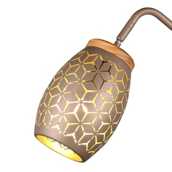 Stojací lampa BIDAR hnědá/přírodní 2