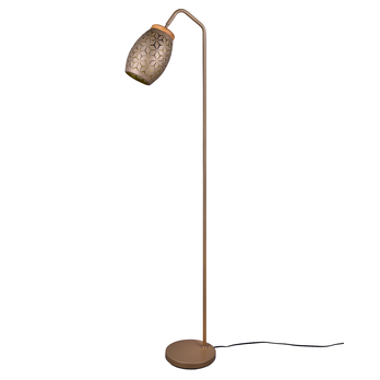 Stojací lampa BIDAR hnědá/přírodní 3