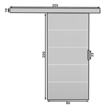 Posuvné dveře BIELLA 86 bílá, 86x205 cm 2