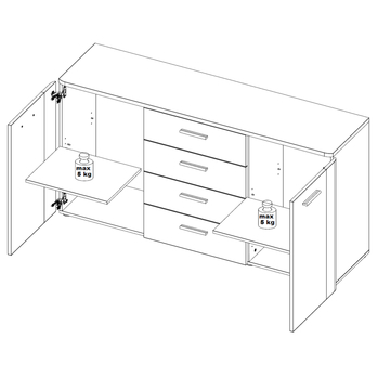 Komoda BIG BANG dub pískový 1