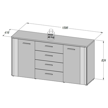 Komoda BIG BANG dub pískový 4