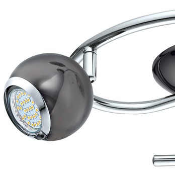 Bodové LED svítidlo BIMEDA 2 černý nikl/chrom 1