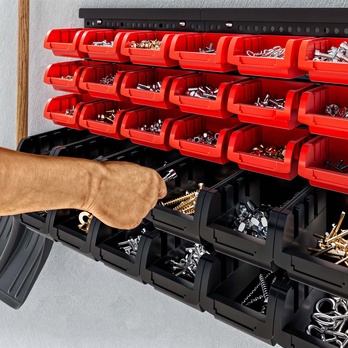 Nástěnka na nářadí s boxy BIN 1 černá/červená 2