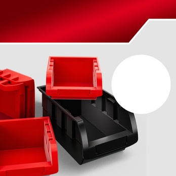 Nástěnka na nářadí s boxy BIN 2 černá/červená 2