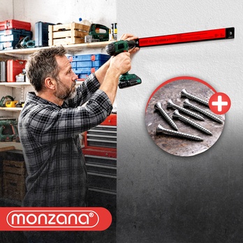 Magnetická lišta na nářadí BIN 4 červená/černá, sada 3ks 2