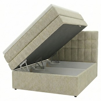 Postel s matrací a topperem BIRNA 2 BK béžová, 120x200 cm 2