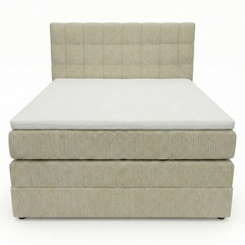 Postel s matrací a topperem BIRNA 2 BK béžová, 120x200 cm 3