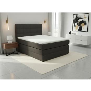 Postel s matrací a topperem BIRNA 2 BK antracitová, 120x200 cm 1