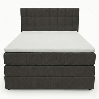 Postel s matrací a topperem BIRNA 2 BK antracitová, 120x200 cm 4