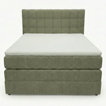 Postel s matrací a topperem BIRNA 2 BK olivová, 120x200 cm 4
